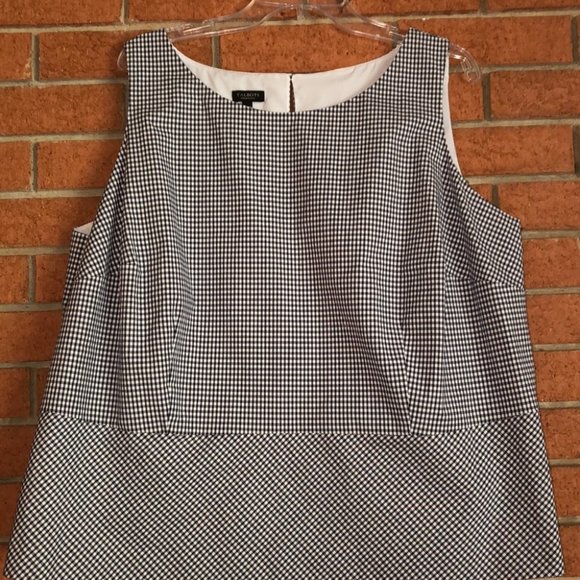 🗝TALBOTS🗝PETITE SLEEVELESS GINGHAM PEPLUM TOP🗝 - Picture 2 of 7